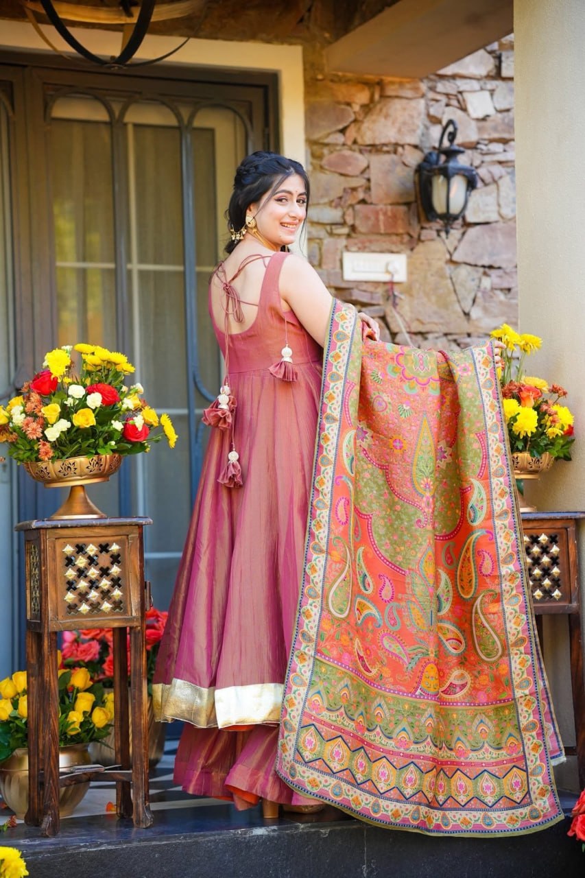Festive Wear Pink  Sharara Set with Designer Dupatta